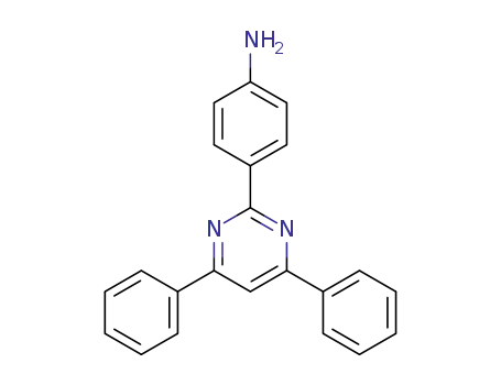 Molecular Structure of 130090-18-5 (4-(4,6-Diphenyl-2-pyrimidinyl)aniline)