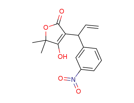 4-hydroxy-3-[1'-(m-nitrophenyl)prop-2'-en-1'-yl]-5,5-dimethyl-[5H]furan-2-one