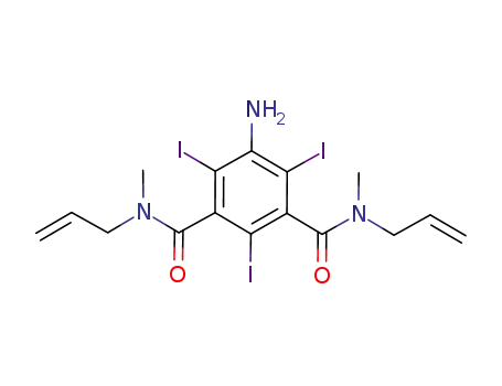 Molecular Structure of 946506-02-1 (N,N'-diallyl-5-amino-2,4,6-triiodo-N,N'-dimethyl-isophthalamide)