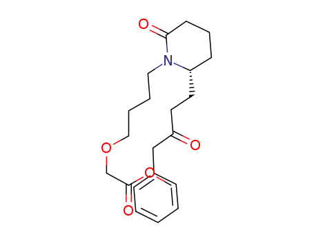 Acetic acid,
[4-[(6R)-2-oxo-6-(3-oxo-4-phenylbutyl)-1-piperidinyl]butoxy]-, methyl
ester