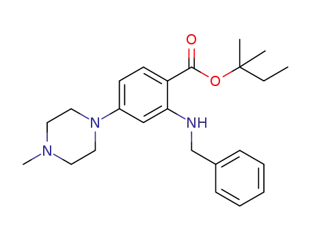 Molecular Structure of 1059705-63-3 (tert-pentyl 2-(benzylamino)-4-(4-methylpiperazin-1-yl)benzoate)