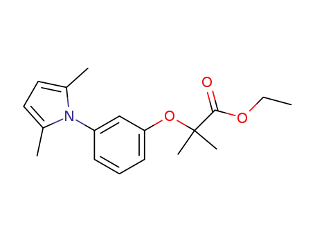 2-[3-(2,5-dimethyl-pyrrol-1-yl)-phenoxy]-2-methyl-propionic acid ethyl ester
