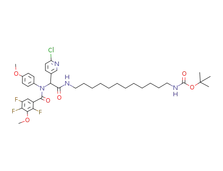 Molecular Structure of 1026147-25-0 (tert-butyl 12-(2-(6-chloropyridin-3-yl)-2-(2,4,5-trifluoro-3-methoxy-N-(4-methoxyphenyl)benzamido)acetamido)dodecylcarbamate)
