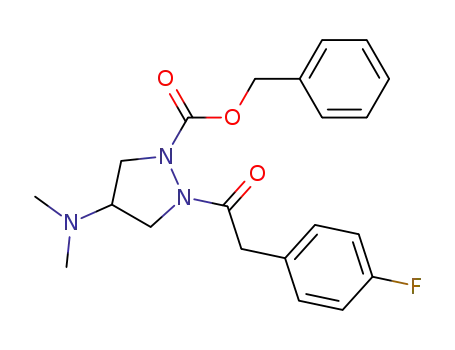 1-Pyrazolidinecarboxylic acid,
4-(dimethylamino)-2-[(4-fluorophenyl)acetyl]-, phenylmethyl ester