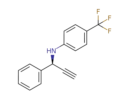 Molecular Structure of 1041403-31-9 ((S)-N-(1-phenylprop-2-ynyl)-4-(trifluoromethyl)aniline)