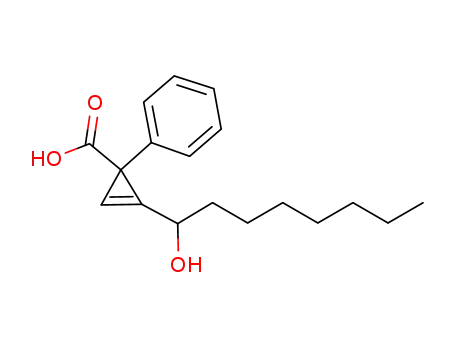 1-phenyl-2-(α-hydroxyoctyl)cycloprop-2-ene-1-carboxylic acid