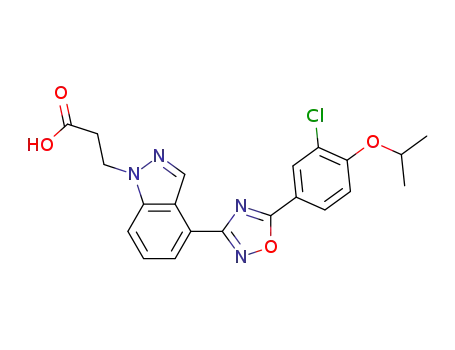 3-[4-(5-{3-chloro-4-[(1-methylethyl)oxy]phenyl}-1,2,4-oxadiazol-3-yl)-1H-indazol-1-yl]propanoic acid