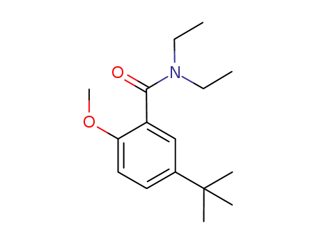 Molecular Structure of 1266381-24-1 (N,N-diethyl-2-methoxy-5-t-butylbenzamide)