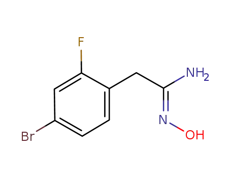 Molecular Structure of 128104-38-1 (BENZENEETHANIMIDAMIDE,4-BROMO-2-FLUORO-N-HYDROXY)
