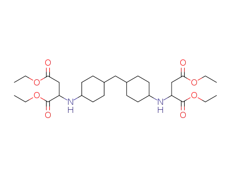 Molecular Structure of 136210-30-5 (Aspartic acid, N,N-(methylenedi-4,1-cyclohexanediyl)bis-, tetraethyl ester)