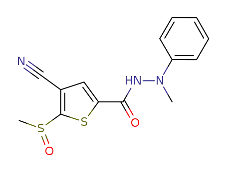 N'-methyl-N'-phenyl(4-cyano-5-methanesulfinylthiophene)-2-carbohydrazide
