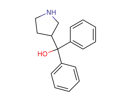 Molecular Structure of 5731-19-1 (Diphenyl-pyrrolidin-3-yl-methanol)