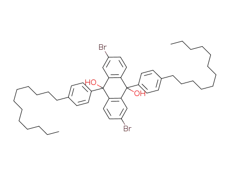 Molecular Structure of 1048966-27-3 (2,6-dibromo-9,10-di(p-dodecylphenyl)anthracene-9,10-diol)
