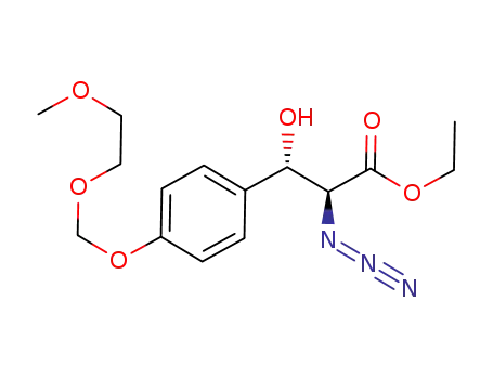 Molecular Structure of 1009642-10-7 (ethyl (2S,3S)-2-azido-3-hydroxy-3-(4'-(2-methoxyethoxymethoxy)phenyl)-2-propanoate)