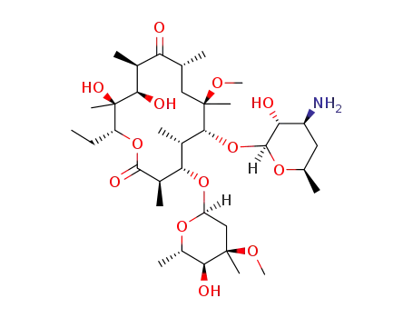 Molecular Structure of 118058-75-6 (3'-N,N-didemethyl-6-O-methylerythromycin A)
