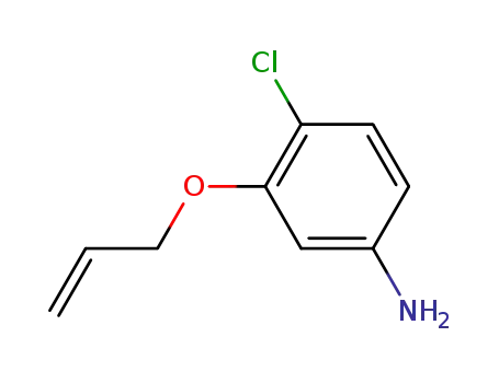 Molecular Structure of 94011-10-6 (Benzenamine, 4-chloro-3-(2-propenyloxy)-)