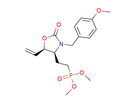 Phosphonic acid,
[2-[(4S,5R)-5-ethenyl-3-[(4-methoxyphenyl)methyl]-2-oxo-4-oxazolidinyl]
ethyl]-, dimethyl ester