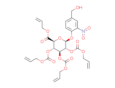 allyl 1-(4-hydroxymethyl-2-nitrophenyl)-2,3,4-tri-O-allyloxycarbonyl-β-D-glucuronate
