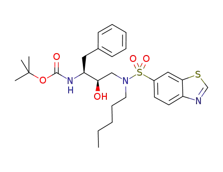 tert-butyl ((2S,3R)-3-hydroxy-4-(N-pentylbenzo[d]thiazole-6-sulfonamido)-1-phenylbutan-2-yl)carbamate