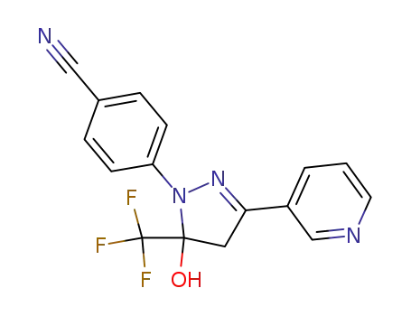 4-(5-hydroxy-3-pyridin-3-yl-5-trifluorom,ethyl-4,5-dihydro-pyrazol-1-yl)-benzonitrile