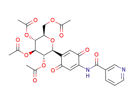 2-(2,3,4,6-tetra-O-acetyl-β-D-glucopyranosyl)-5-nicotinamido-1,4-benzoquinone