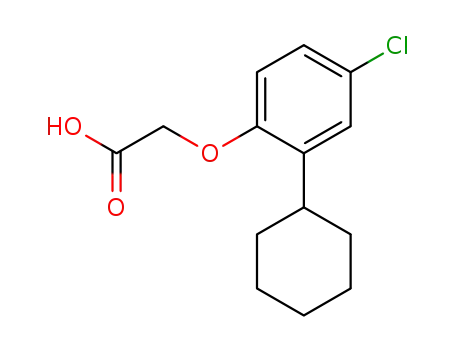 Molecular Structure of 19774-97-1 ((4-chloro-2-cyclohexylphenoxy)acetic acid)