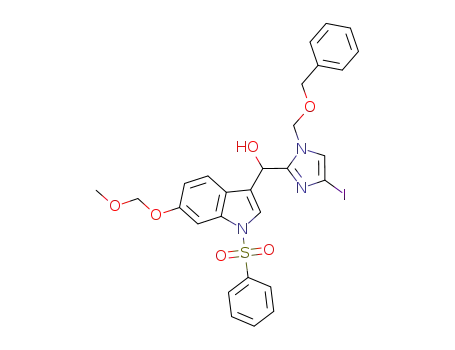 (1-benzenesulfonyl-6-methoxymethoxy-1H-indol-3-yl)-[1-benzyloxymethyl-4-iodo-1H-imidazol-2-yl]-methanol