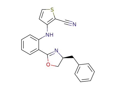 {2-[(4S)-4-benzyl-4,5-dihydrooxazol-2-yl]phenyl}(thiophene-2-carbonitrile)amine