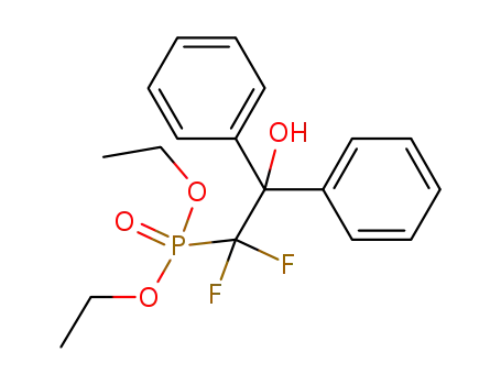 Molecular Structure of 1093490-31-3 (diethyl 1,1-difluoro-2-hydroxy-2,2-diphenylethylphosphonate)