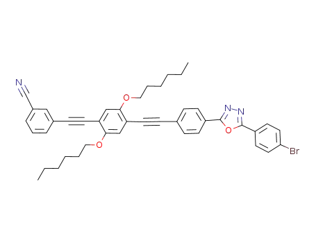 2-(4-bromophenyl)-5-(4-{[4-(3-cyanophenylethynyl)-2,5-bis(hexyloxy)phenyl]ethynyl}phenyl)-1,3,4-oxadiazole