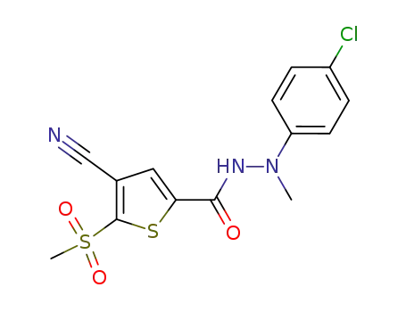 N'-(4-chlorophenyl)-N'-methyl(4-cyano-5-methanesulfonylthiophene)-2-carbohydrazide