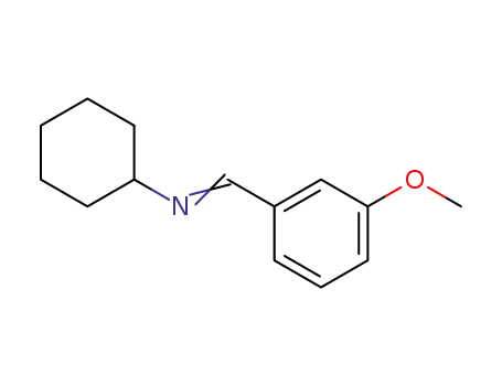 Molecular Structure of 58343-56-9 (Cyclohexanamine, N-[(3-methoxyphenyl)methylene]-)