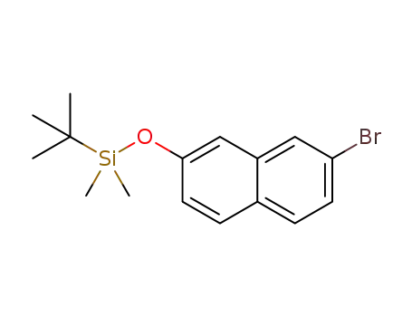Molecular Structure of 1314130-89-6 (2-bromo-7-[[(1,1-dimethylethyl)dimethylsilyl]oxy]naphthalene)