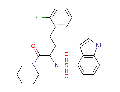 N-[3-(2-chlorophenyl)-1-(piperidin-1-ylcarbonyl)propyl]-1H-indole-4-sulfonamide
