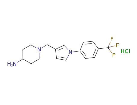 Molecular Structure of 1185503-80-3 (C<sub>17</sub>H<sub>20</sub>F<sub>3</sub>N<sub>3</sub>*ClH)