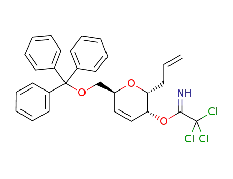 (2R,3R,6S)-2-allyl-6-(trityloxymethyl)-3,6-dihydro-2H-pyran-3-yl 2,2,2-trichloroacetimidate