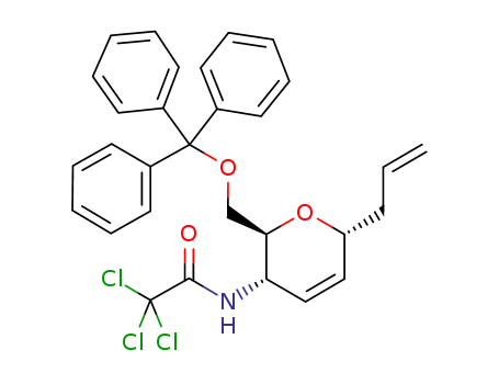 N-((2S,3S,6R)-6-allyl-2-(trityloxymethyl)-3,6-dihydro-2H-pyran-3-yl)-2,2,2-trichloroacetamide