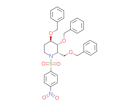 (2S,3R,4R)-3,4-bis(benzyloxy)-2-(benzyloxymethyl)-1-(4-nitrophenylsulfonyl)piperidine