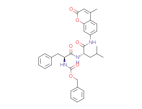 Molecular Structure of 1170322-50-5 (Cbz-Phe-Leu-4-methylcoumarin-7-amide)