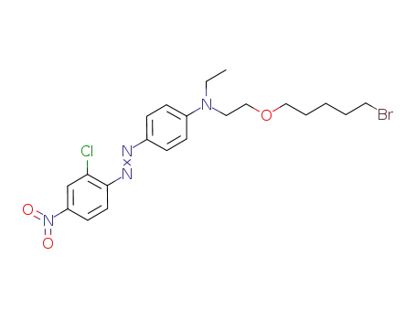 Molecular Structure of 1174752-17-0 (5-bromopentyl 2-(N-ethyl-N-{4′-[(2″-chloro-4″-nitrophenyl)-phazo]phenyl}amino)ethyl ether)