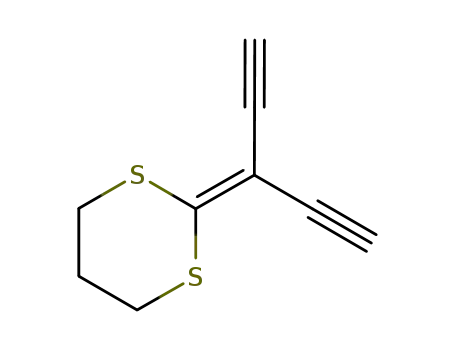 Molecular Structure of 845777-05-1 (1,3-Dithiane, 2-(1-ethynyl-2-propynylidene)-)