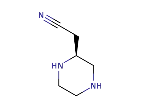 Molecular Structure of 1589082-26-7 (2-[(2S)-piperazin-2-yl]acetonitrile)