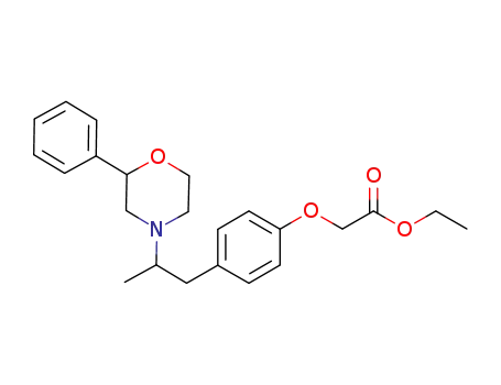 Molecular Structure of 1134191-14-2 ({4-[2-(2-phenylmorpholin-4-yl)propyl]phenoxy}acetic acid ethyl ester)