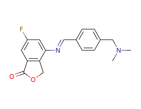 (E)-4-(4-((dimethylamino)methyl)benzylideneamino)-6-fluoroisobenzofuran-1(3H)-one