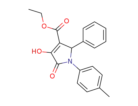 Molecular Structure of 147298-51-9 (ethyl 4-hydroxy-5-oxo-2-phenyl-1-(p-tolyl)-2,5-dihydro-1H-pyrrole-3-carboxylate)