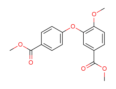 Molecular Structure of 5566-15-4 (Benzoic acid, 4-methoxy-3-(4-methoxycarbonylphenoxy)-, methyl ester)