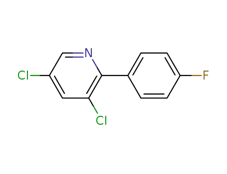 Molecular Structure of 1204385-81-8 (3,5-dichloro-2-(4-fluorophenyl)pyridine)