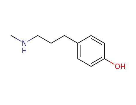 Molecular Structure of 32180-92-0 (p-[3-(Methylamino)propyl]phenol)