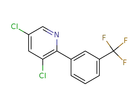 Molecular Structure of 1204385-83-0 (3,5-dichloro-2-(3-(trifluoromethyl)phenyl)pyridine)