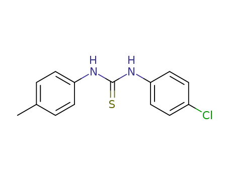 Molecular Structure of 74322-42-2 (N-p-Tolyl-N'-p-chlorophenyl thiourea)